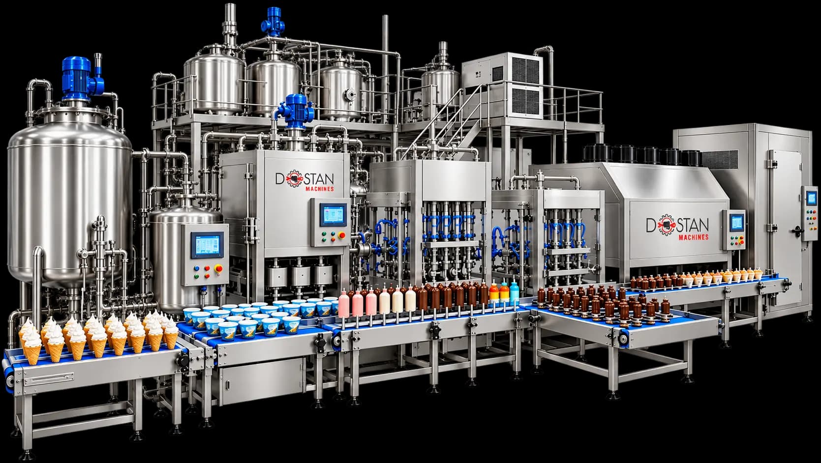 Multi-Product Ice Cream Production Line