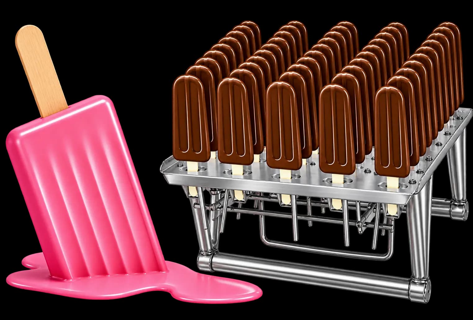 SS Mold of Kulfi & Chocobar